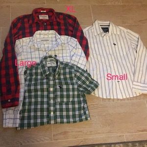 Abercrombie dress shirt bundle sizes S,L,XL